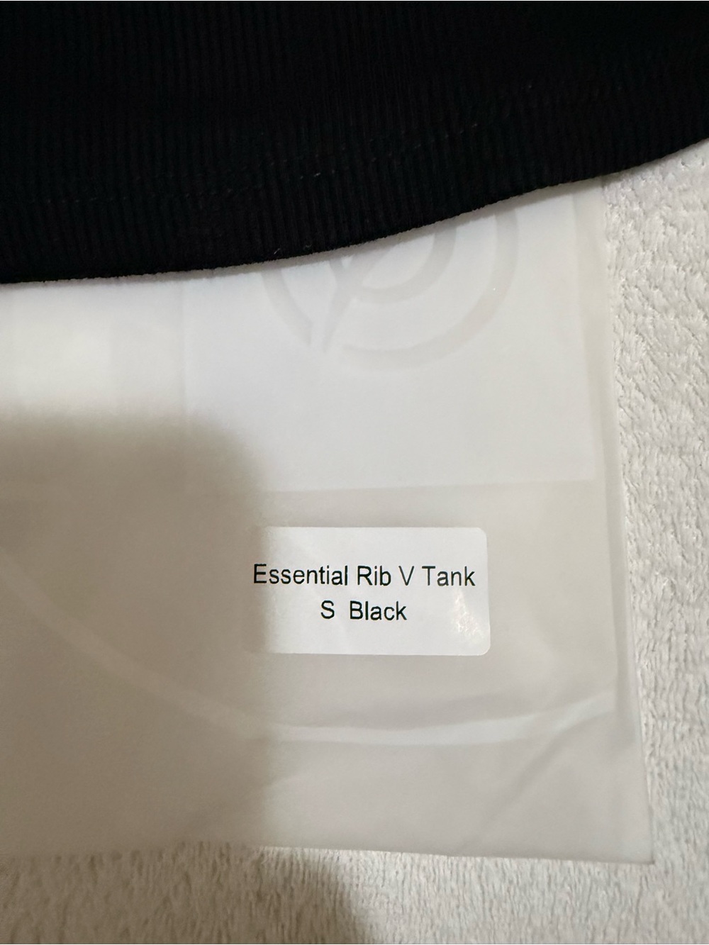 NWT P'tula Black Essential Rib V Tank - Picture 2 of 3